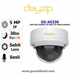 Dayzip DZ-A5330 5mp Gece Renkli ve Sesli Ip Dome Kamera